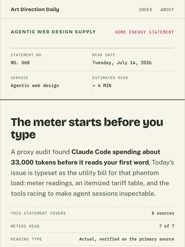 Issue 068 — The meter starts before you type
