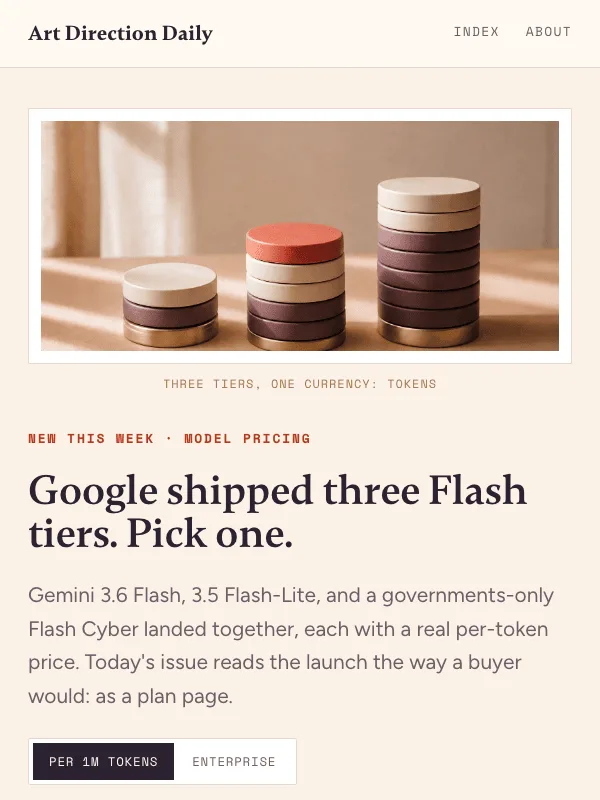 Issue 075 — Google shipped three Flash tiers. Pick one.