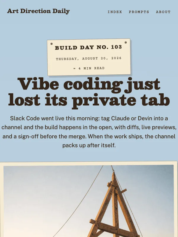 Issue 103 — Vibe coding just lost its private tab