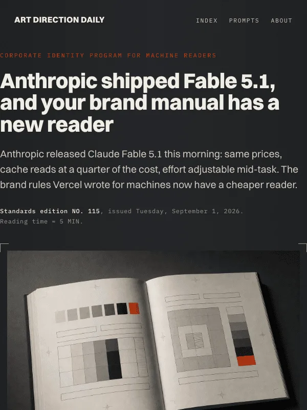 Issue 115 — Anthropic shipped Fable 5.1, and your brand manual has a new reader